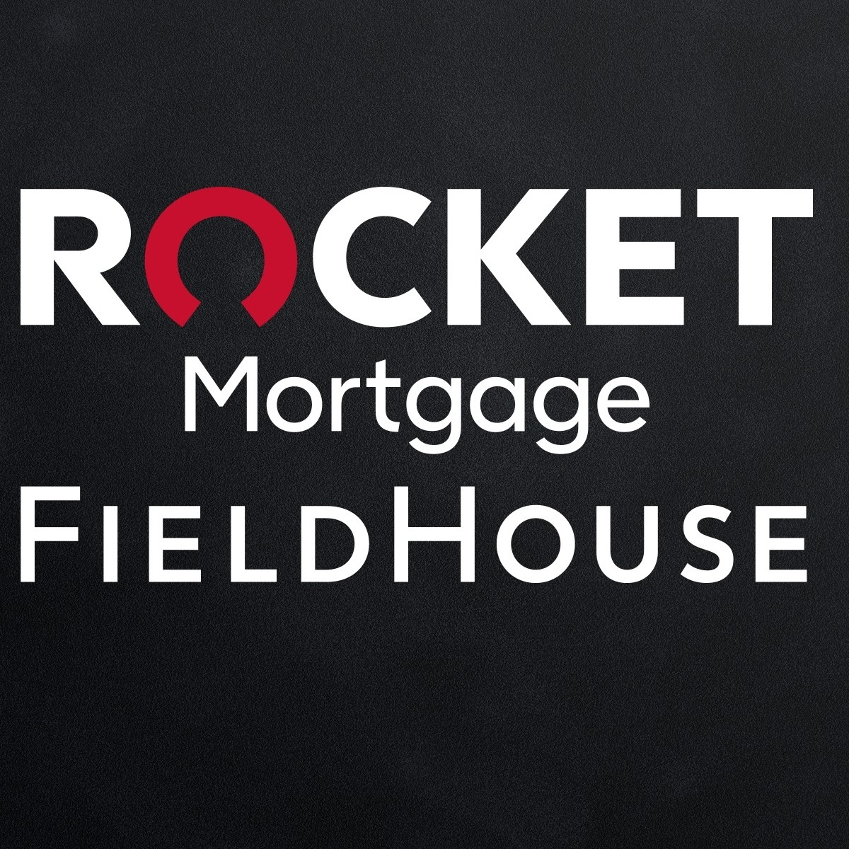 Rocket Mortgage Field House on Black Background